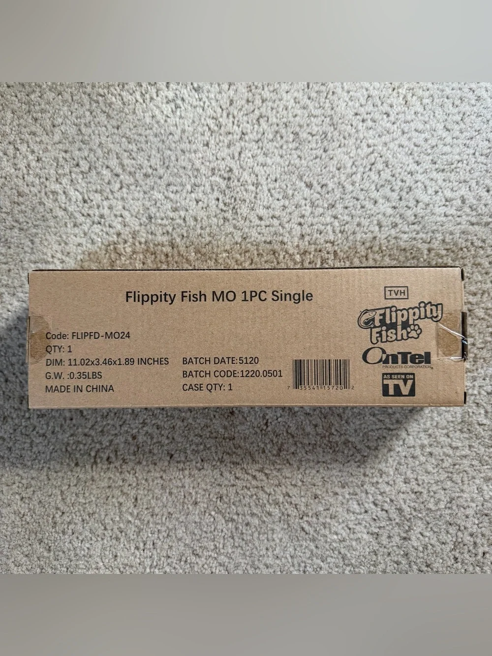 Flippity Fish Deluxe Motion Activated Interactive Cat Toy W/ Pole New